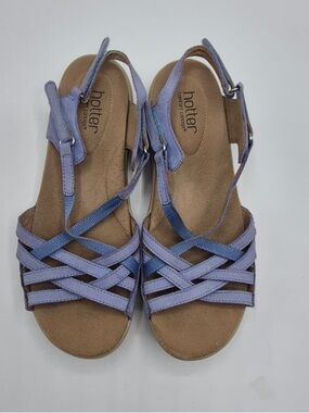 hotter Lavender Strappy Slingback Sandals